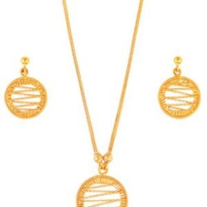 Hallmarked 916 Round Chain Necklace Set