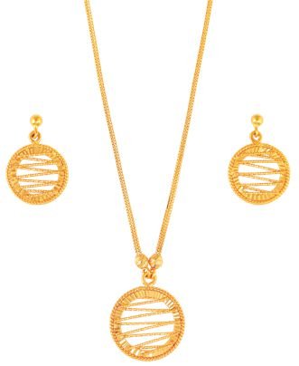 Hallmarked 916 Round Chain Necklace Set