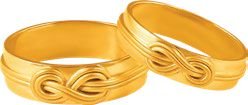 Hallmarked 916 Infinity Couple Ring