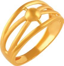 Hallmarked 916 Shiny Ladies Ring
