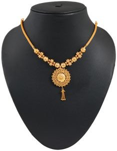 Hallrked 916 Floral Necklace