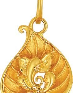 mallmarked 916 Ganesh Leaf Pendant